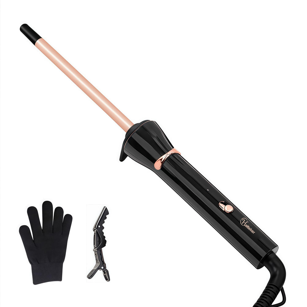 Ornanfull 3/8-inch small wand curling iron product shot, 9mm barrel for tight curls.