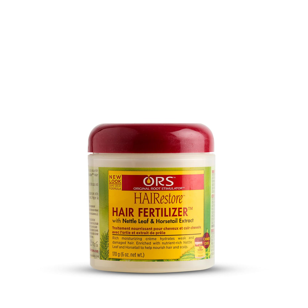 ORS HAIRRESTORE bottle front showing rich herbal scalp treatment for thinning hair