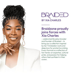 ORS Olive Oil Braidzone bottle shown during routine to soothe dry scalp and refresh protective styles.