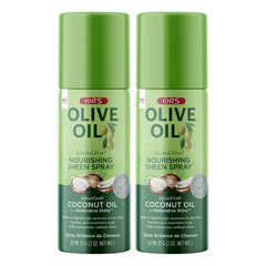ORS Olive Oil Nourishing Sheen Spray bottle adds non-greasy shine for textured hair
