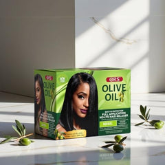 ORS Relaxed hair shows smoothness and shine after treatment.