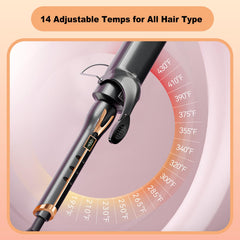 ORYNNE Curling Iron argan oil infused ceramic barrel adds smooth shine.