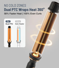 ORYNNE Titanium 2-Inch Curling Iron clip design supports precise, snag-free curling.