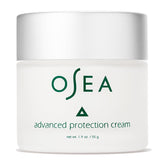 Osea advanced-protection-face-cream-jar close-up shows creamy texture for dry skin hydration.