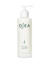 OSEA Anti-Aging Body Balm jar close-up showing rich hydration for glowing skin.
