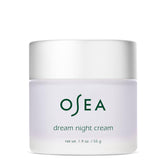 OSEA Dream Night Cream tube closeup showing creamy texture for overnight hydration.