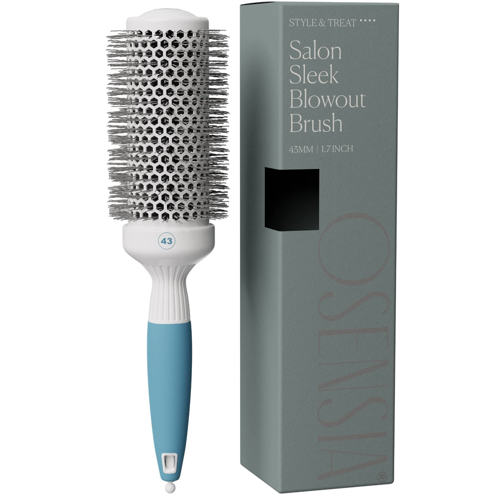 Osensia medium-round brushing brush with ceramic bristles for smooth salon-like results.