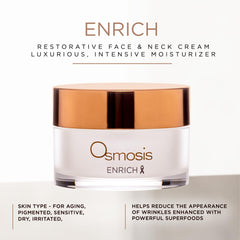 OSMOSIS ENRICH texture-swatch highlights creamy consistency ideal for overnight hydration