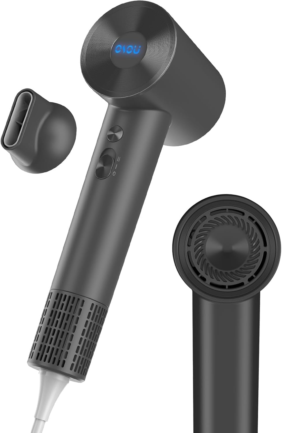 OSOU hair dryer with 110000rpm brushless motor delivers rapid drying with strong airflow.