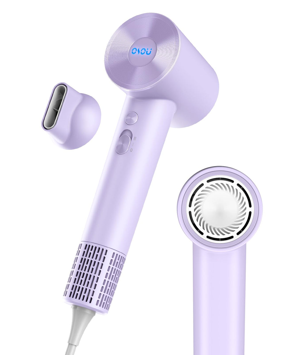 OSOU Hair Dryer front view with smooth nozzle for fast drying