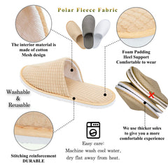 OSTADARRA spa slippers polar fleece interior for soft warmth