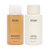OUAI Detox Shampoo bottle showing a clarifying cleanse for buildup-free hair.