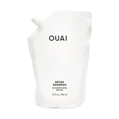 OUAI Detox Shampoo Refill bottle front showing 32 oz size and clarifying action