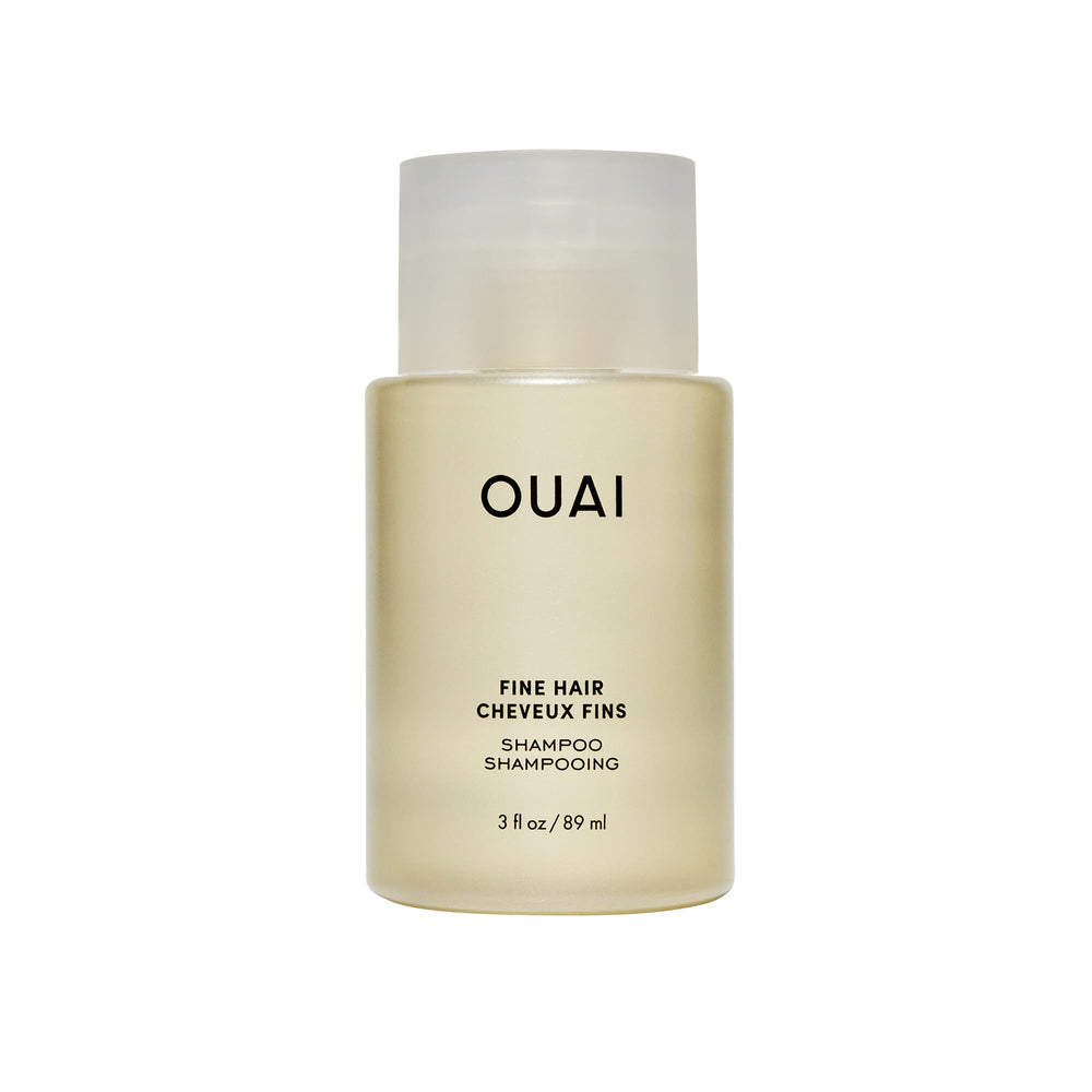 OUAI Fine Shampoo travel size bottle for on-the-go volume and easy cleansing