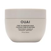OUAI Fine to Medium Hair Masque packaging highlights hydrating formula for smoother strands.