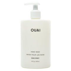 OUAI Hand Wash Dean Street pump with jojoba exfoliation for smoother skin.