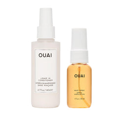 OUAI Leave-In Conditioner bottle-pump smooths ends and protects heat