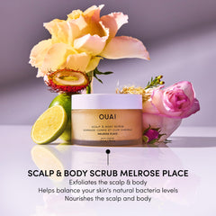 OUAI Melrose Place in-shower lather demonstrates fluffy foam.