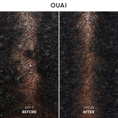 Ouai shampoo lather forming during application for flakes control