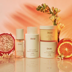 OUAI St. Barts note-orange-blossom close-up emphasizes floral lift for daytime freshness.