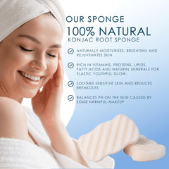 Our Earth Beauty Konjac Sponge Body close-up texture shows natural fibers for gentle exfoliation