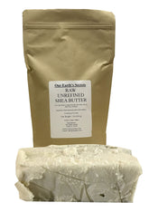 Our Earth's Secrets Ivory Shea Butter raw-cut 1lb for luxurious at-home skin care.