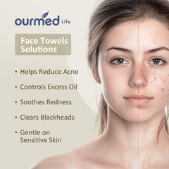 Ourmed Life disposable face towel biodegradable option for eco-friendly cleansing.