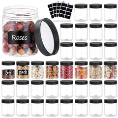 OUSHINAN 8oz jars with screw-on lids, airtight storage for dry foods.