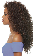 Outre Dominican Curly Bundle Half Wig Batik closeup curl detail shows texture and bounce.