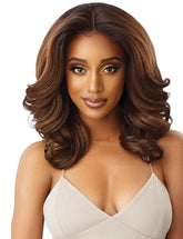 Outre Julianne lacefront 13x6 frontal wig with glamorous waves for a natural hairline.