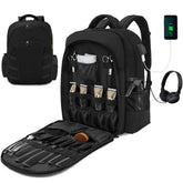 OUUTMEE barber supplies bag backpack front pockets keep tools organized during travel.
