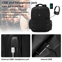 OUUTMEE barber supplies bag backpack open main pocket fits 15-inch notebooks for portable setup.