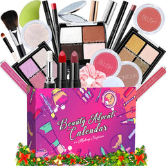 OUXUNX Makeup Advent Calendar 2025 box with 24 beauty surprises for gifting