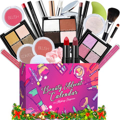 OUXUNX Makeup Advent Calendar 2025 front view, ideal for holiday gifting and daily beauty surprises.