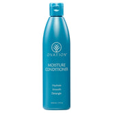 Ovation Moisture Conditioner bottle pour highlights hydrating formula for smooth, manageable hair.