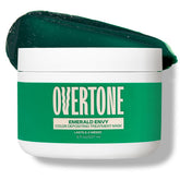 oVertone Emerald Envy bottle closeup demonstrates at-home color conditioning.