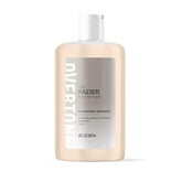 oVertone The Fader Clarifying Shampoo bottle closeup highlights vegan color fading and hydration.