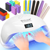 OVLux 180W UV LED nail lamp, front view, fast gel curing at home.