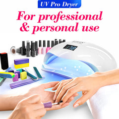 OVLux 180W UV LED nail lamp, wide opening for hands and feet.