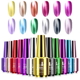 Ownest mirror nail polish 12-colors bottle closeup showcases metallic shine for dazzling nails.
