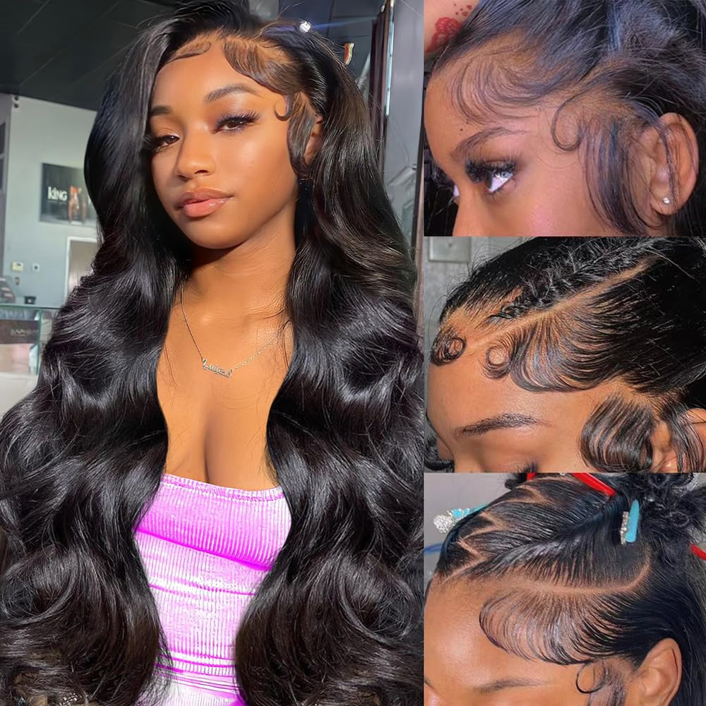 OWNROSE 30-inch lace-front wig with body wave and invisible hairline for comfortable daily wear.