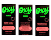 Oxy front packaging 1oz showing tube and branding, quick access for blemishes