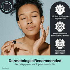 Oxy Serum texture swirl on skin shows light, oil-free hydration.