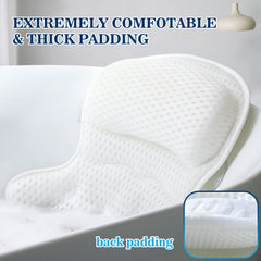 Ozyalo bath pillow with non-slip suction cups ensures stable tub relaxation