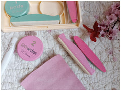 P-Shine Japanese Manicure Kit green buffer helps smooth and hydrate nails.