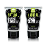Pacific Shaving Company natural shaving cream jar showing shea butter for gentle hydration.