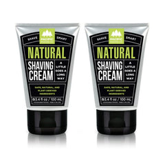 Pacific Shaving Company natural shaving cream jar showing shea butter for gentle hydration.