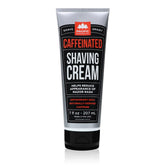 Pacific Shaving Company caffeinated shaving cream tube showcasing hydrating shea butter formula for a smooth shave