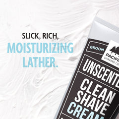 Cruelty-free emblem paired with Pacific Shaving Company logo