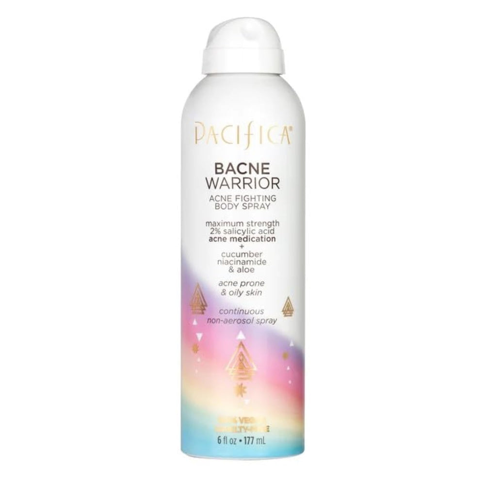 Pacifica Bacne Warrior bottle-front ensures convenient at-home acne treatment.